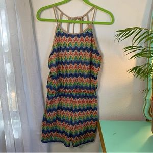 Rainbow Romper with Open Back